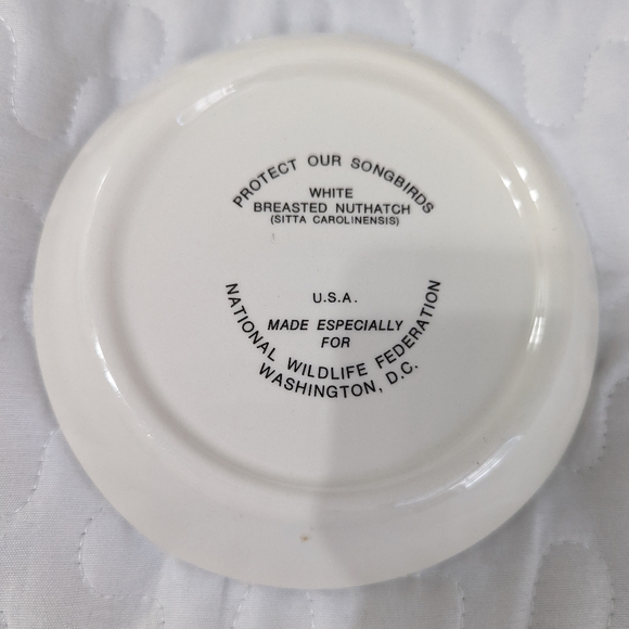REDUCED TO SELL! National Wildlife snack plates, "Protect Our Songbirds" - Picture 6 of 9